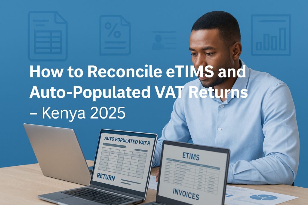 how to reconcile etims and autopopulated vat return